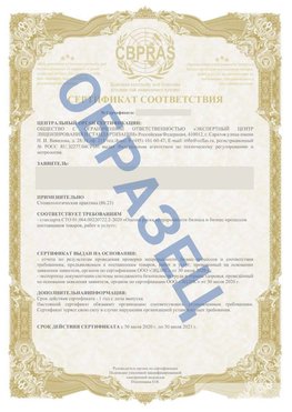 Образец Сертификат СТО 01.064.00220722.2-2020 Шимановск Сертификат СТО 01.064.00220722.2-2020 